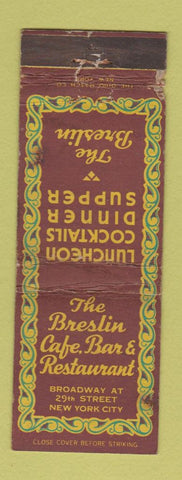 Matchbook Cover - Breslin Cafe Bar Restaurant New York City WORN