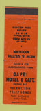Matchbook Cover - Capri Motel Cafe Raton NM WORN low phone #