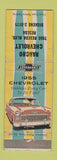 Matchbook Cover - 1955 Chevrolet Reseda CA WORN