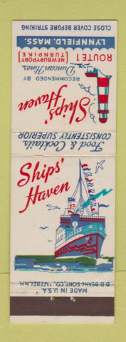 Matchbook Cover - Ships' Haven Lynnfield MA