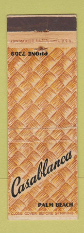 Matchbook Cover - Casablanca Palm Beach FL WEAR