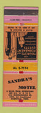 Matchbook Cover - Sandra's Motel Nashville TN WEAR