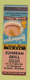 Matchbook Cover - Sunbeam Grill Ferndale MI WEAR