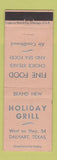 Matchbook Cover - Holiday Grill Dalhart TX