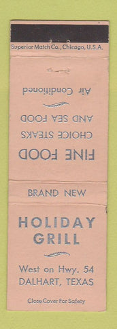 Matchbook Cover - Holiday Grill Dalhart TX