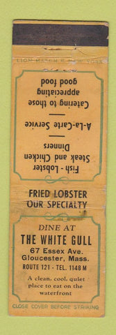 Matchbook Cover - White Gull Gloucester MA WORN