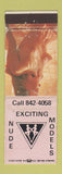 Matchbook Cover - Strip Club Model Shop girlie pinup Kansas City MO WEAR