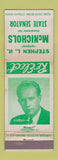 Matchbook Cover - Stephen McNichols State Senator Election Colorado WEAR