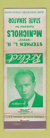 Matchbook Cover - Stephen McNichols State Senator Election Colorado WEAR