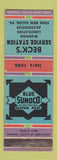 Matchbook Cover - Beck's Sunoco oil gas York New Salem PA WEAR