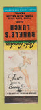 Matchbook Cover - Runkle's Lunch York New Salem PA pinup WEAR