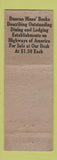 Matchbook Cover - Parry Lodge Kanab UT WORN