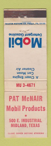 Matchbook Cover - Mobil oil gas Midland TX WEAR