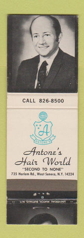 Matchbook Cover - Antone's Hair World Toupee Hair Piece West Seneca NY