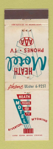 Matchbook Cover - Heath Motel Riverton WY WEAR