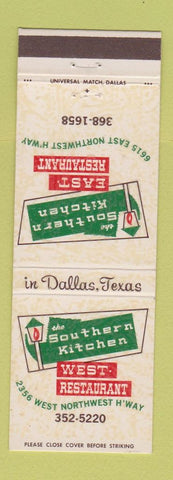 Matchbook Cover - Southern Kitchen Restaurants Dallas TX