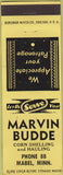 Matchbook Cover - Marvin Budde Corn Shelling Hauling Mabel MN