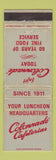 Matchbook Cover - Colonnade Cafeteria Cleveland OH WORN