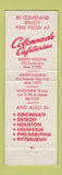 Matchbook Cover - Colonnade Cafeteria Cleveland OH WORN