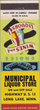 Matchbook Cover - Municipal Liquor Store Long Lake MN