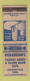 Matchbook Cover - Richardson's Motel Cafe Brownsville TN WEAR