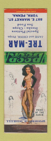 Matchbook Cover - Tre Mar Restaurant York PA pinup