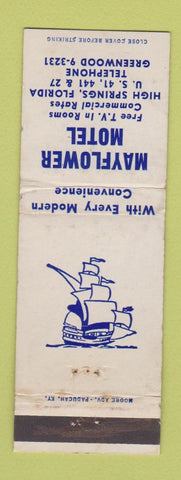 Matchbook Cover - Mayflower Motel High Springs FL WEAR
