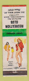 Matchbook Cover - Recreation Club pinup WEAR
