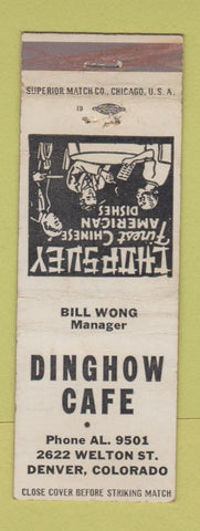Matchbook Cover - Dinghow Chinese Cafe Denver Colorado WEAR