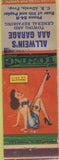 Matchbook Cover - Allwein's AAA Garage pinup NO TOWN