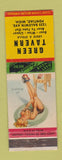 Matchbook Cover - Green Tavern Pontiac MI pinup