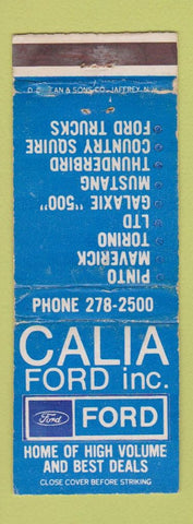 Matchbook Cover - Calia Ford Hartford CT WORN