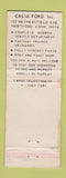 Matchbook Cover - Calia Ford Hartford CT WORN