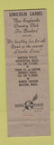 Matchbook Cover - Lincoln Lanes Bowling Bowling Worcester Boston Quincy MA