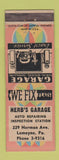 Matchbook Cover - Herb's Garage Lemoyne PA