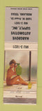 Matchbook Cover - Hargrove Auto Supply Midland TX pinup WORN
