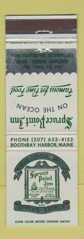 Matchbook Cover - Spruce Point Inn Boothbay Harbor ME