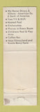 Matchbook Cover - Americana Motel Anaheim CA WORN