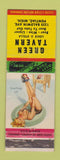 Matchbook Cover - Green Tavern Pontiac MI pinup WEAR