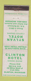 Matchbook Cover - Clinton Hotel Clinton MI Chelsea