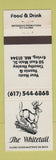 Matchbook Cover - The Whitetail Erving MA restaurant
