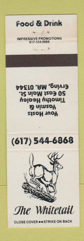 Matchbook Cover - The Whitetail Erving MA restaurant