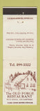 Matchbook Cover - Old Forge Restaurant West Rindge NH DD Bean