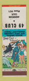 Matchbook Cover - 49 Club Anderson CA hillbilly WEAR