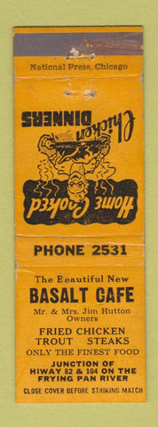 Matchbook Cover - Basalt Cafe Colorado WEAR