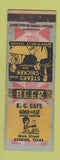 Matchbook Cover - KC Cafe Boerine TX WRON