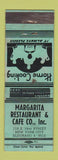 Matchbook Cover - Margarita Restaurant Cafe New York City WEAR