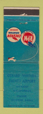 Matchbook Cover - Chevron oil gas Oxnard Ventura Airport CA WEAR