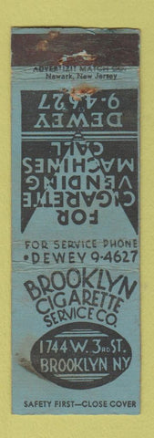 Matchbook Cover - Brooklyn Cigarette Service Vending NY WORN