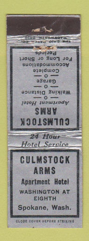 Matchbook Cover - Culmstock Arms Spokane WA hotel WEAR